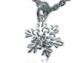 Belle's Bijou Boutique A Pretty and Delicate 925 Sterling Silver Snowflake Necklace 6 Points - Perfect for This Winter and The Approaching Festive Season.