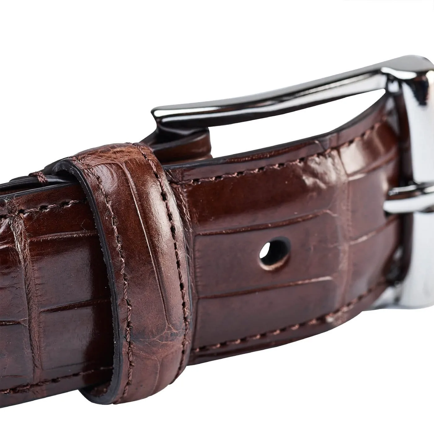 Belt Dark Brown Crocodile
