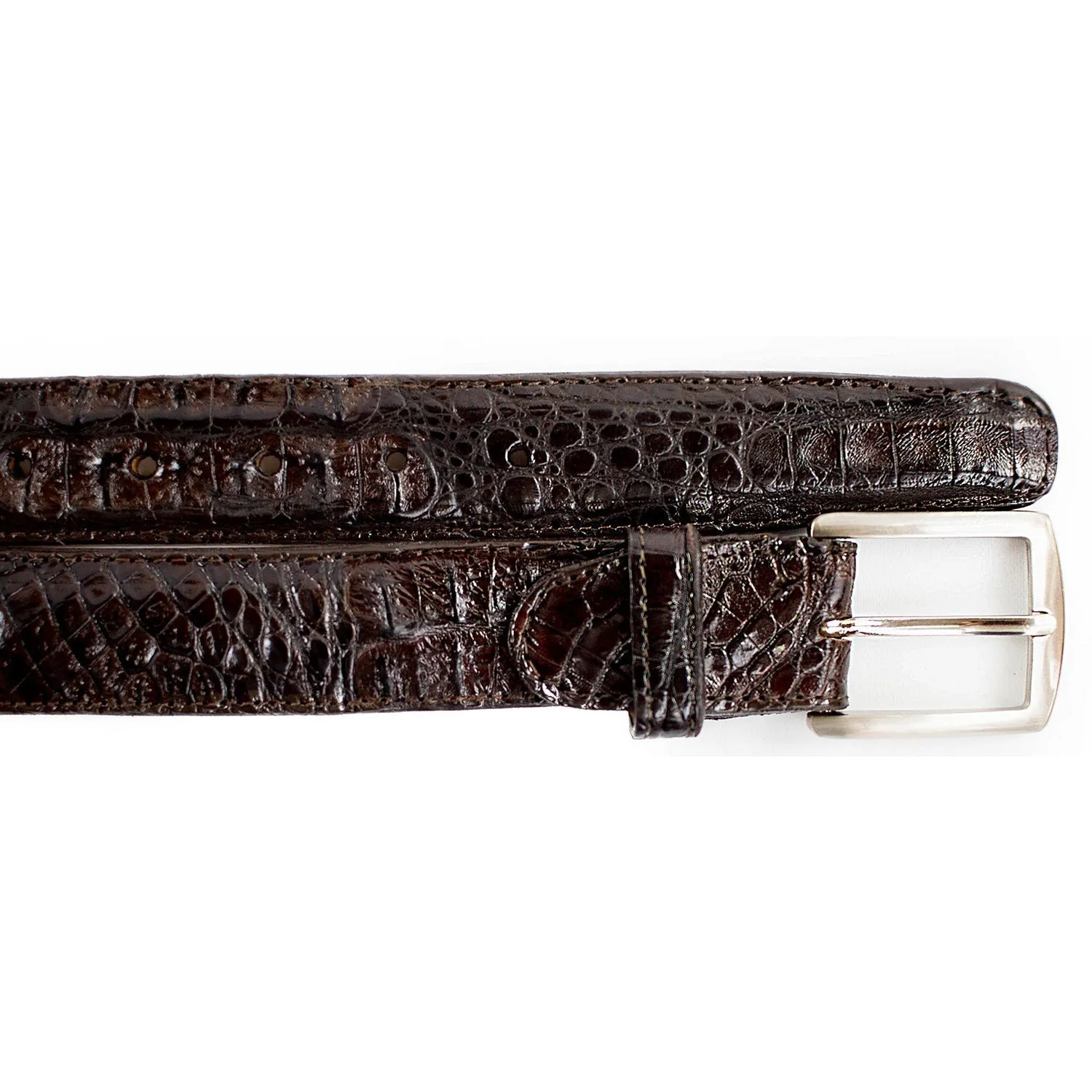 Belvedere 1999 Men's Brown Exotic Crocodile Belt (BVB2713)