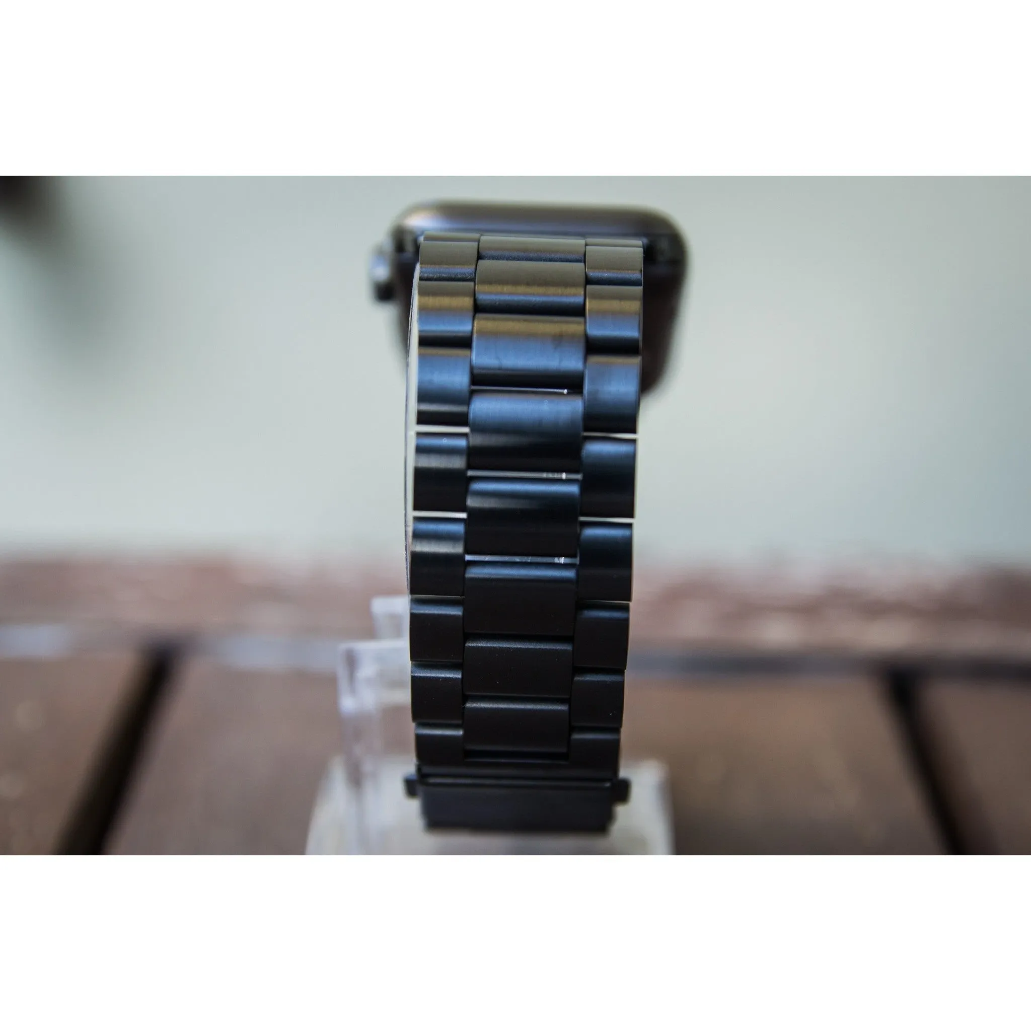 Black Classic Stainless Steel Apple Watch Band