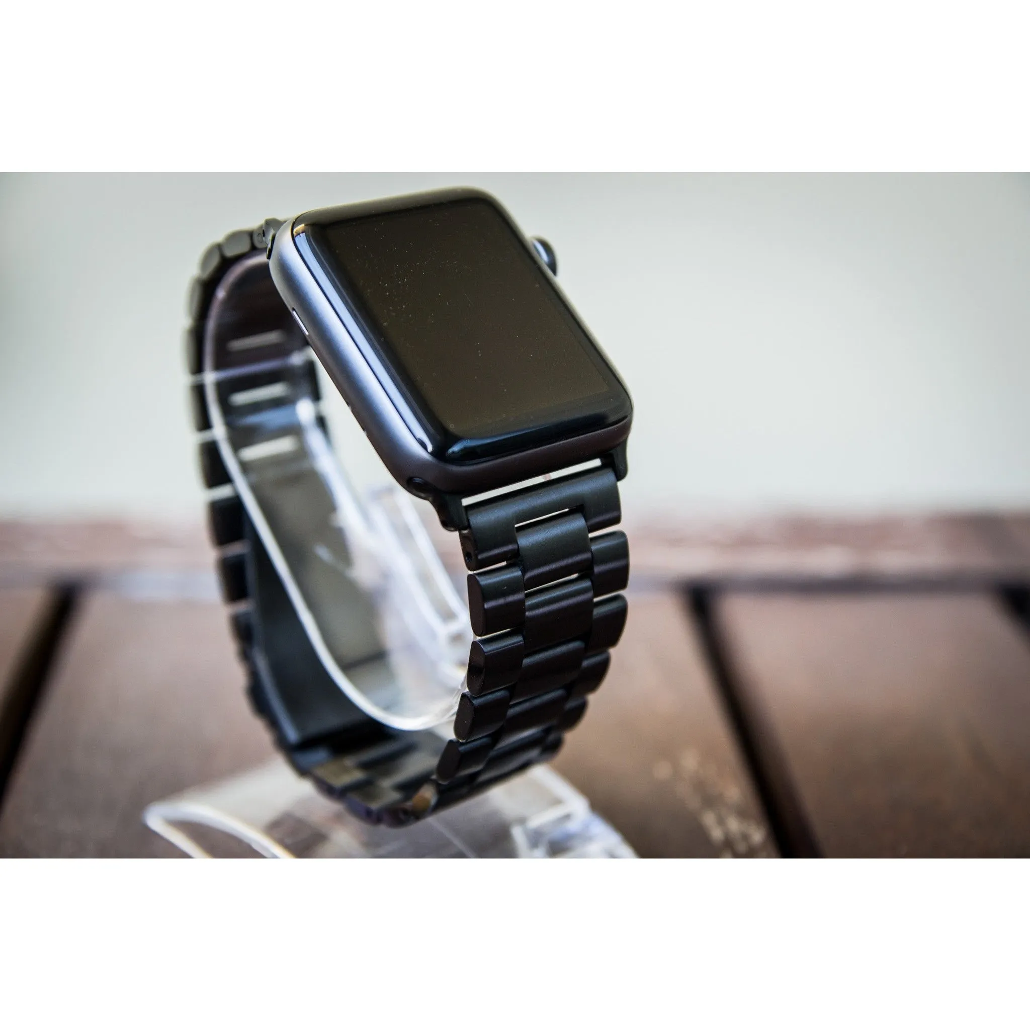 Black Classic Stainless Steel Apple Watch Band