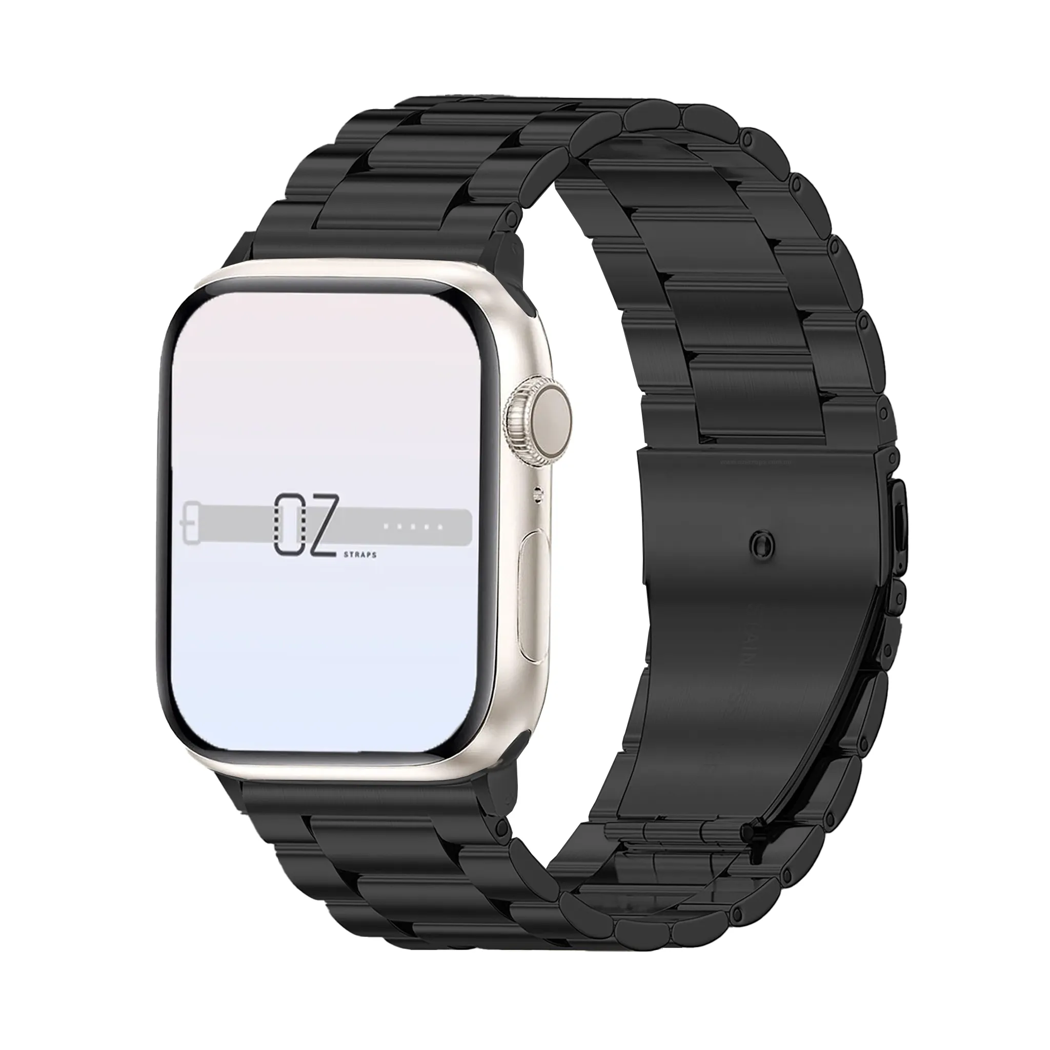 Black Classic Stainless Steel Apple Watch Band