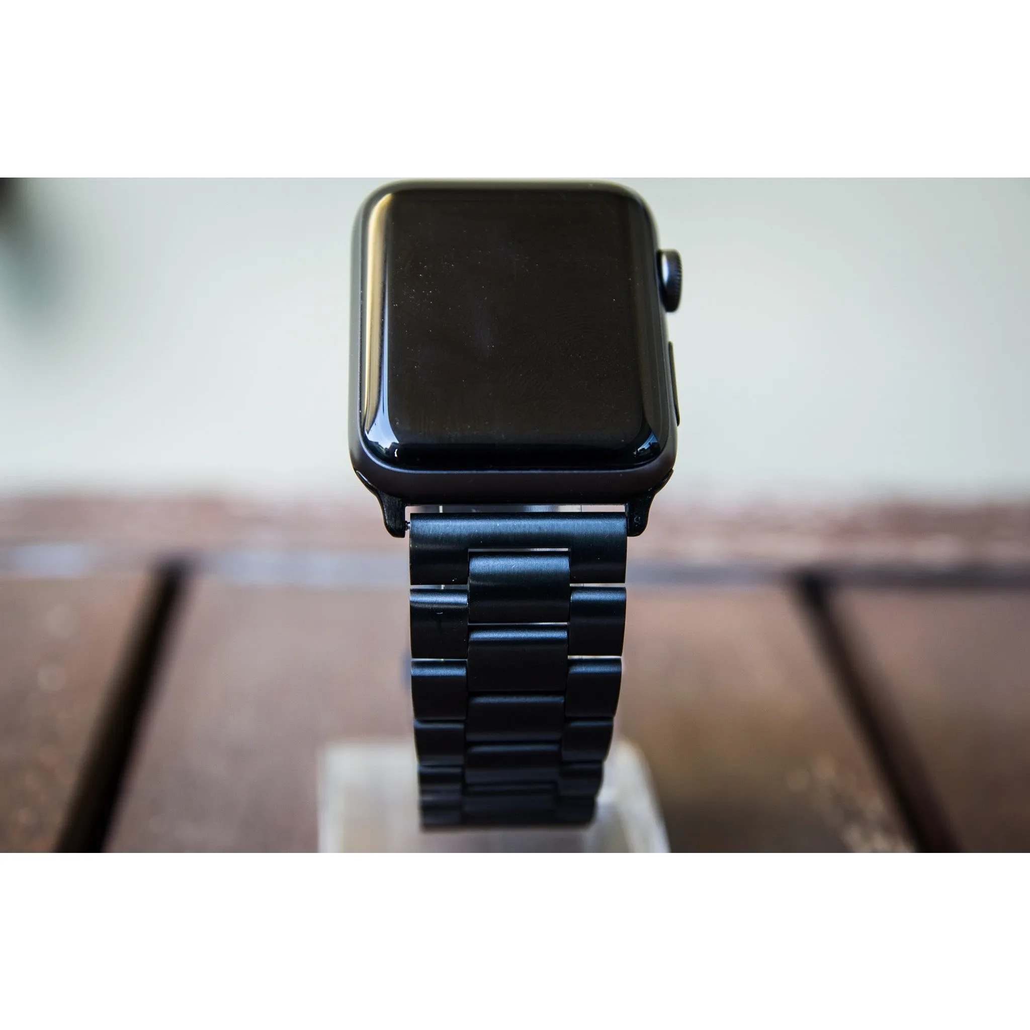 Black Classic Stainless Steel Apple Watch Band