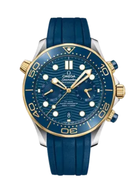 BLUE-GOLD SEAMASTER DIVER 300M CO‑AXIAL MASTER CHRONOMETER CHRONOGRAPH 44 MM