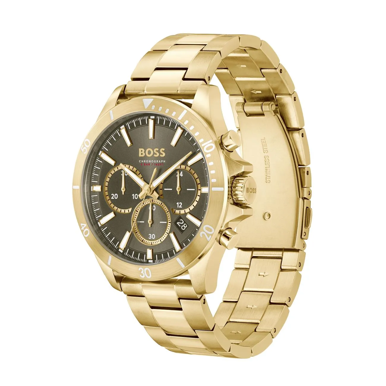 Boss Gents Troper Gold Bracelet Watch 1514059