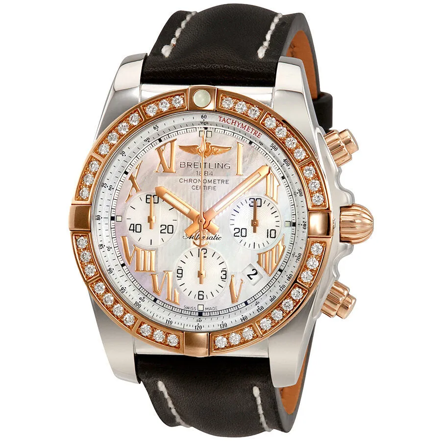 Breitling Chronomat 44 Automatic Mother of Pearl Dial Diamond Men's Watch CB011053-A693BKLT CB011053-A693-435X-A20BA.1