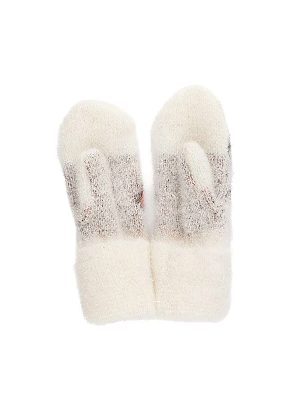 Brushed Wool Mittens - Puffin