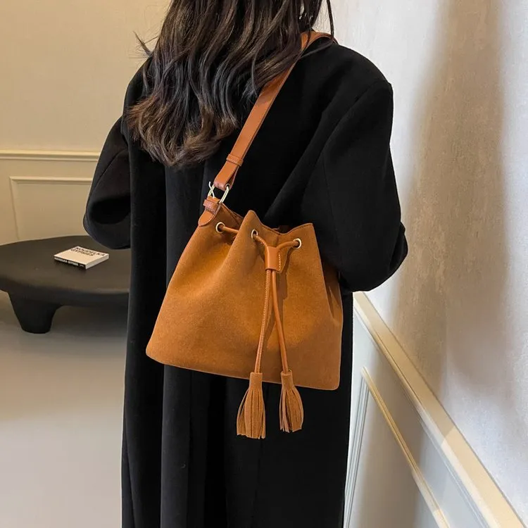 Bucket Bag with Tassel