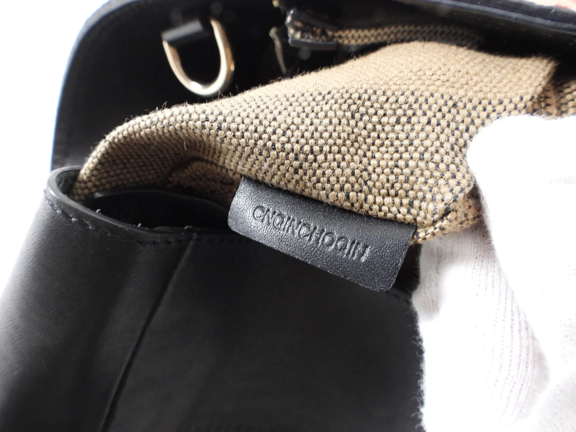 Burberry Red Canvas Check Two-Way Bucket Bag