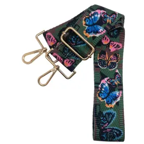 Canvas Painted Lady Butterfly Bag Strap