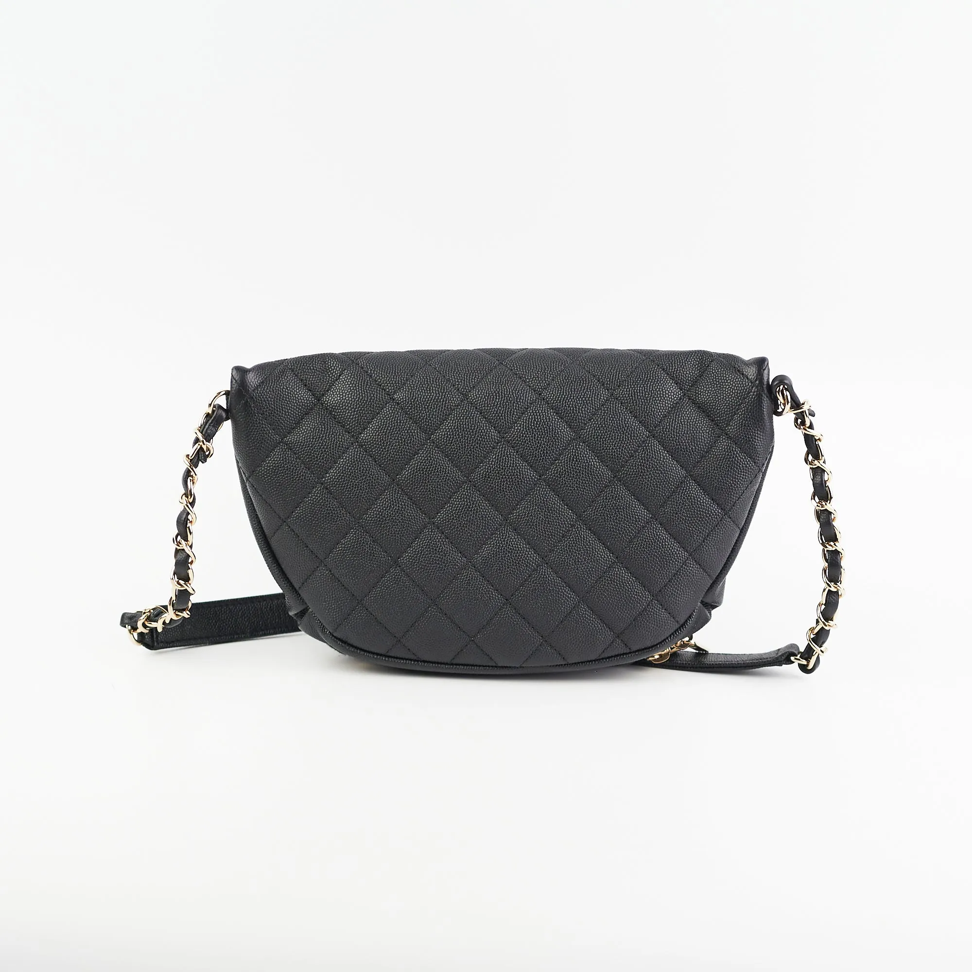 Chanel Caviar Quilted Business Affinity Waist Belt Bag Black