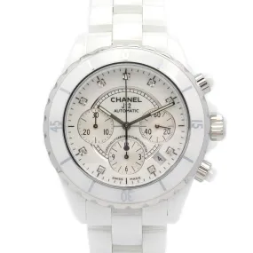 Chanel J12 Ceramic Diamond Chronograph Watch H2009