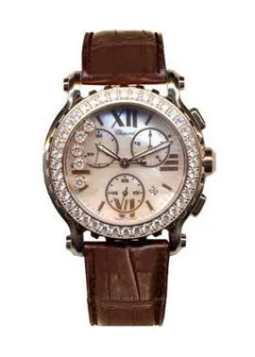 Chopard Happy Sport Mother of Pearl Dial Chronograph Diamond Ladies Watch 283583-5003