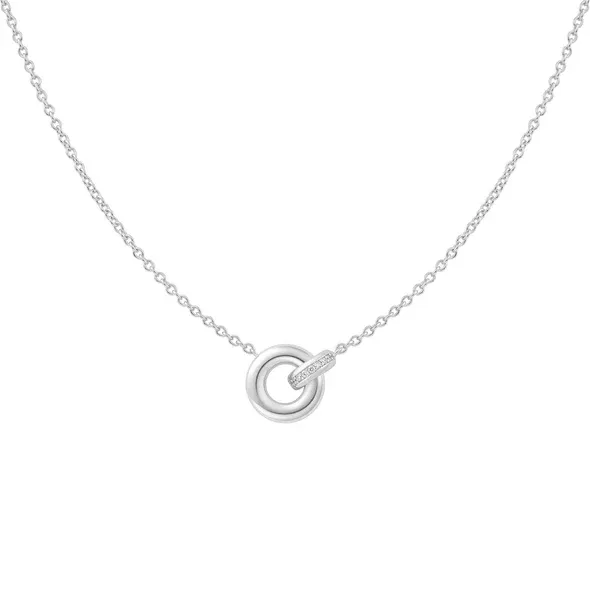 Circle Link Necklace in Sterling Silver