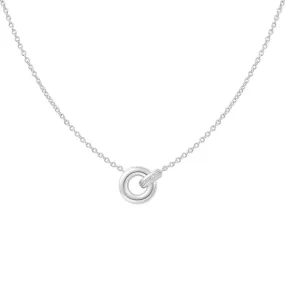 Circle Link Necklace in Sterling Silver