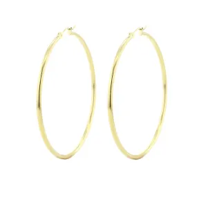 Classic Gold Hoop Earrings - 2x40MM