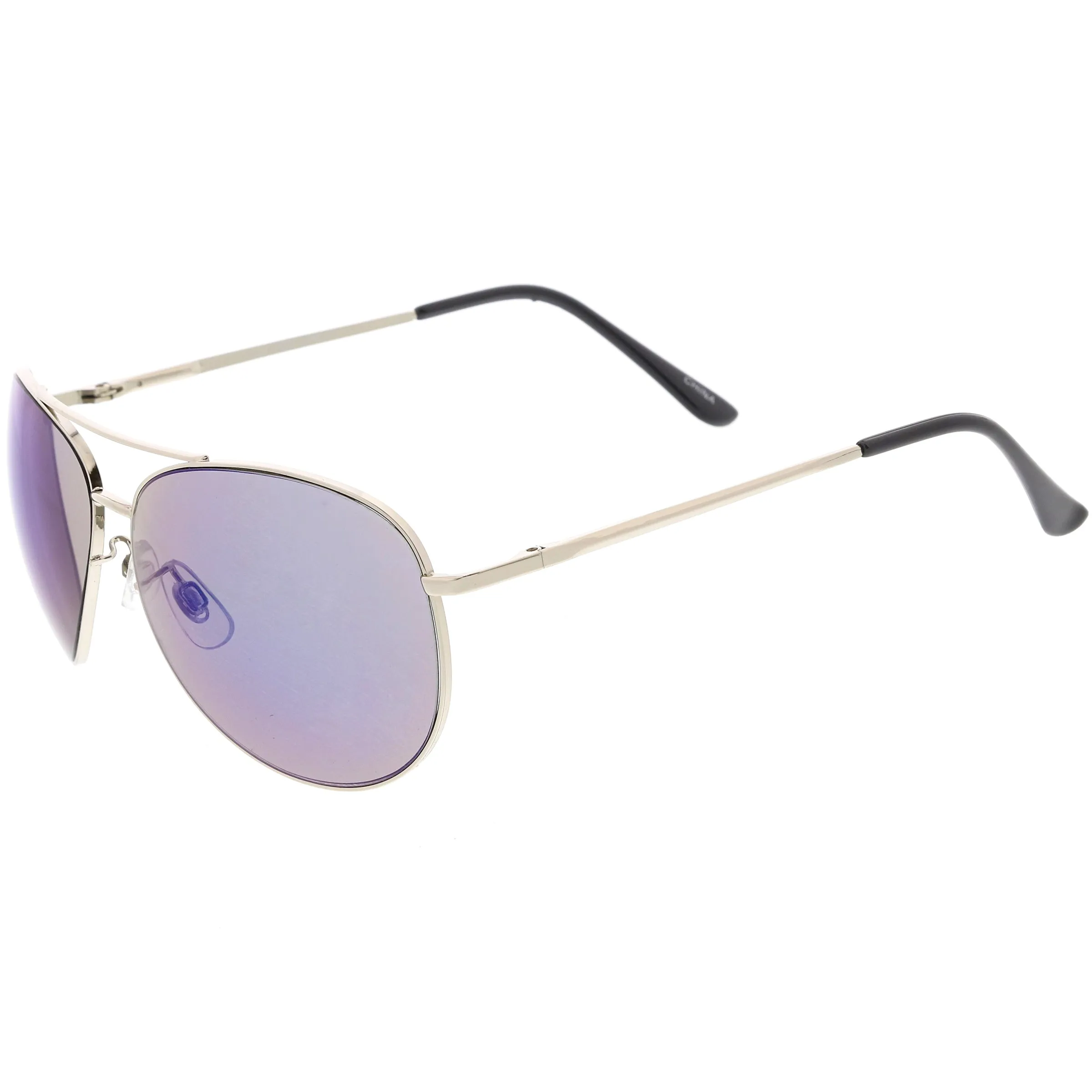 Classic Round Colored Mirror Lens Aviator Sunglasses C780