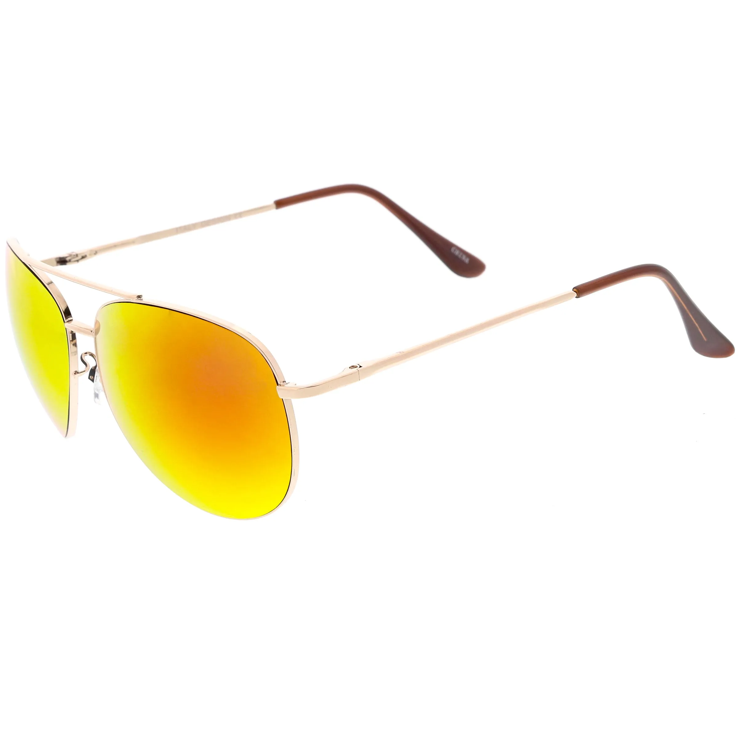 Classic Round Colored Mirror Lens Aviator Sunglasses C780