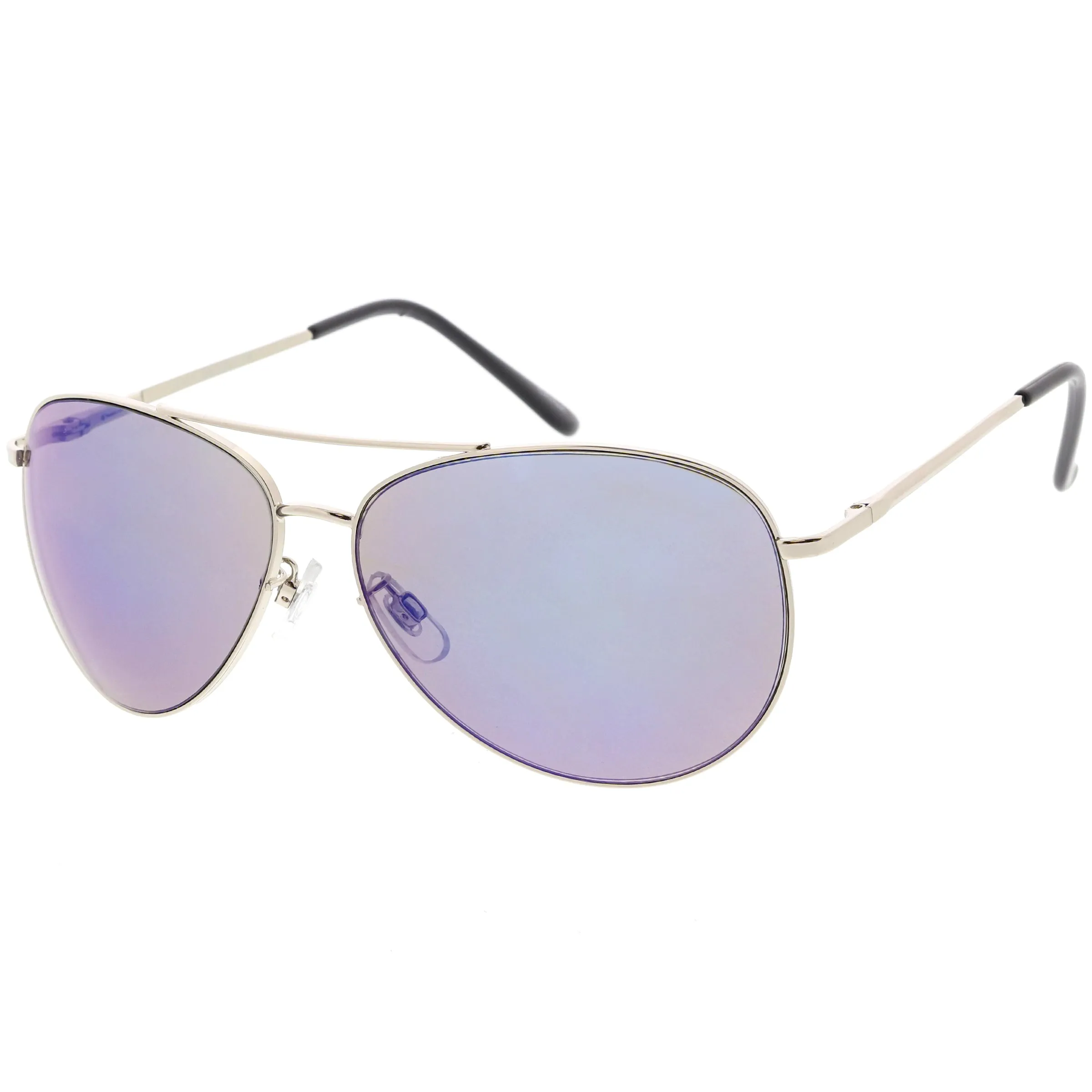 Classic Round Colored Mirror Lens Aviator Sunglasses C780