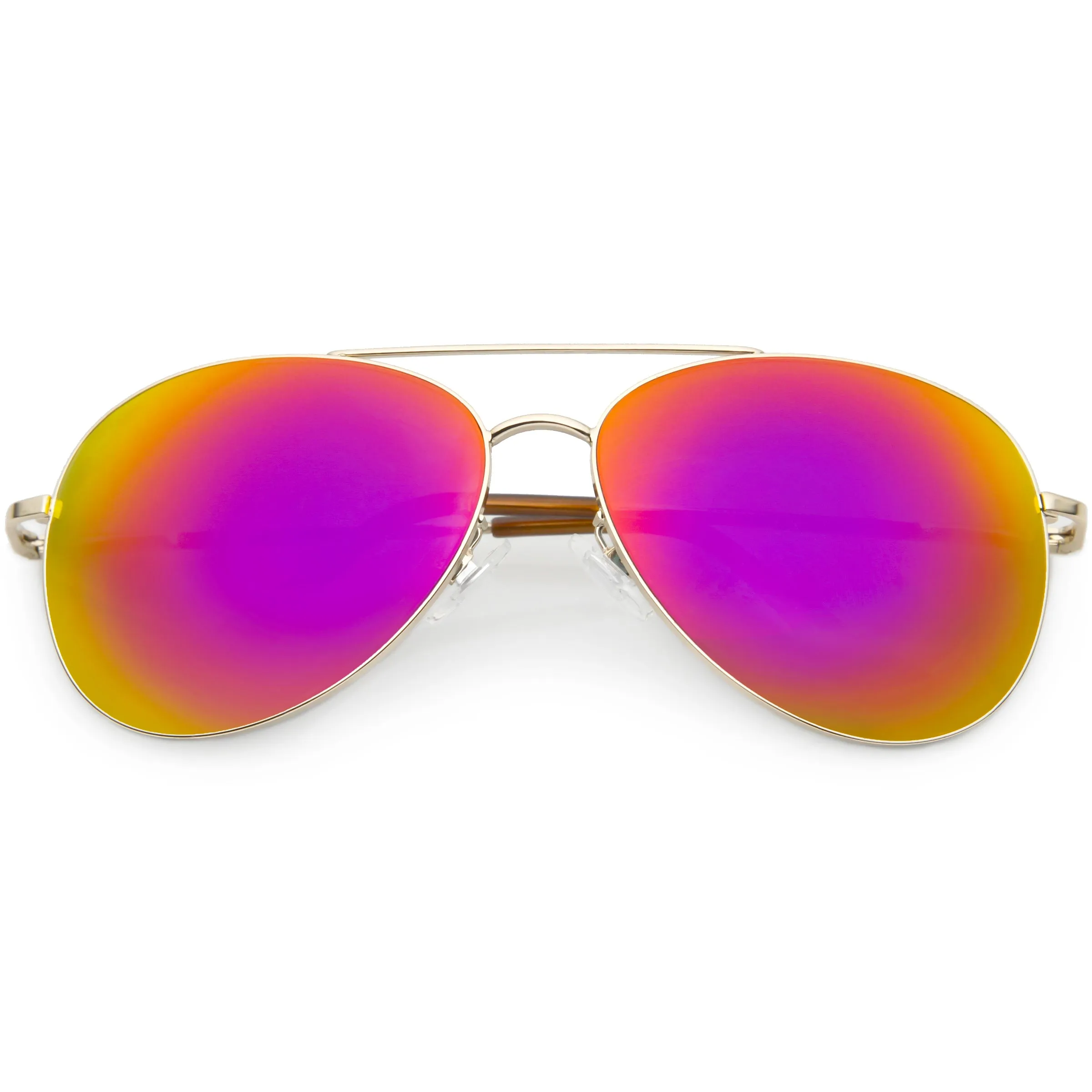 Classic Round Colored Mirror Lens Aviator Sunglasses C780