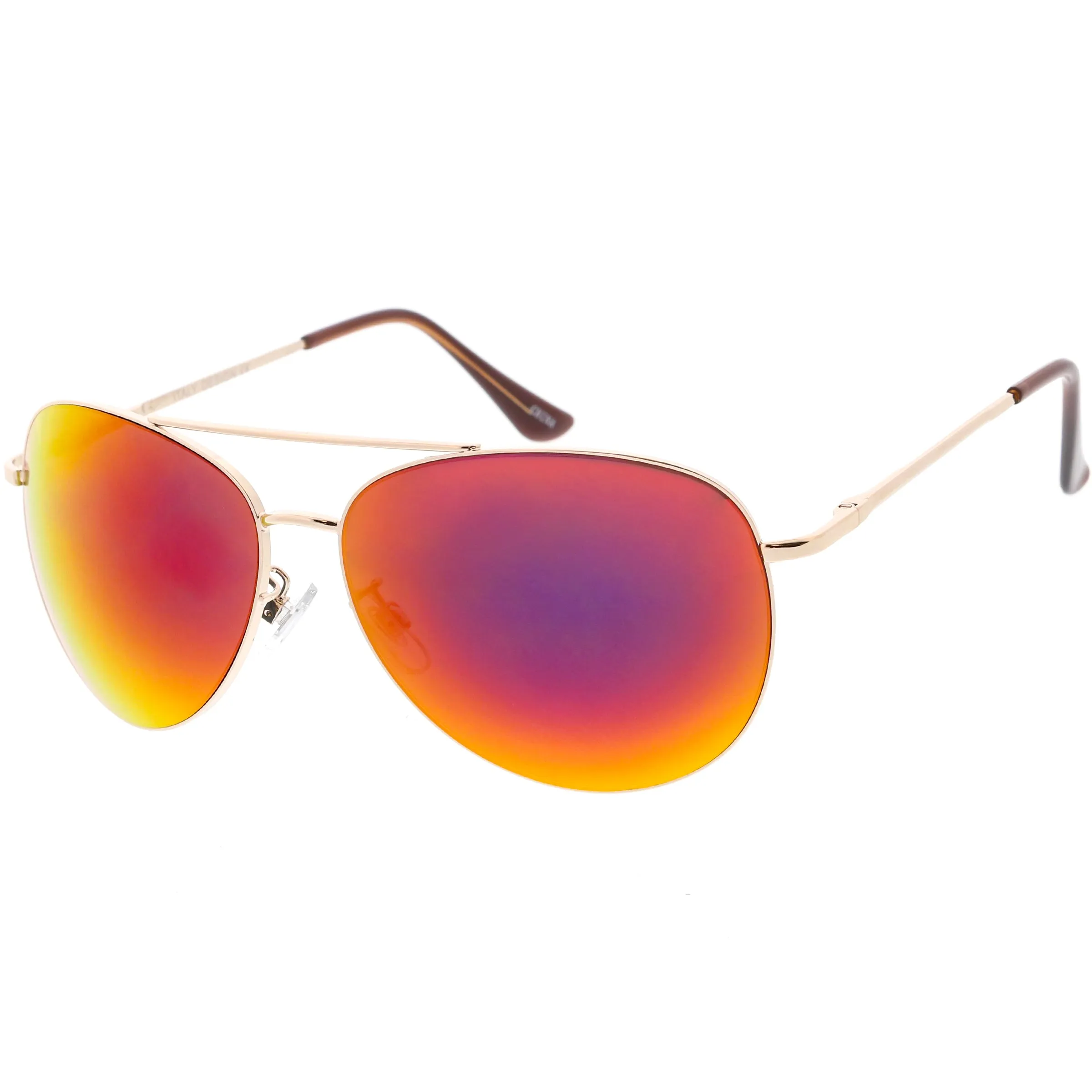 Classic Round Colored Mirror Lens Aviator Sunglasses C780