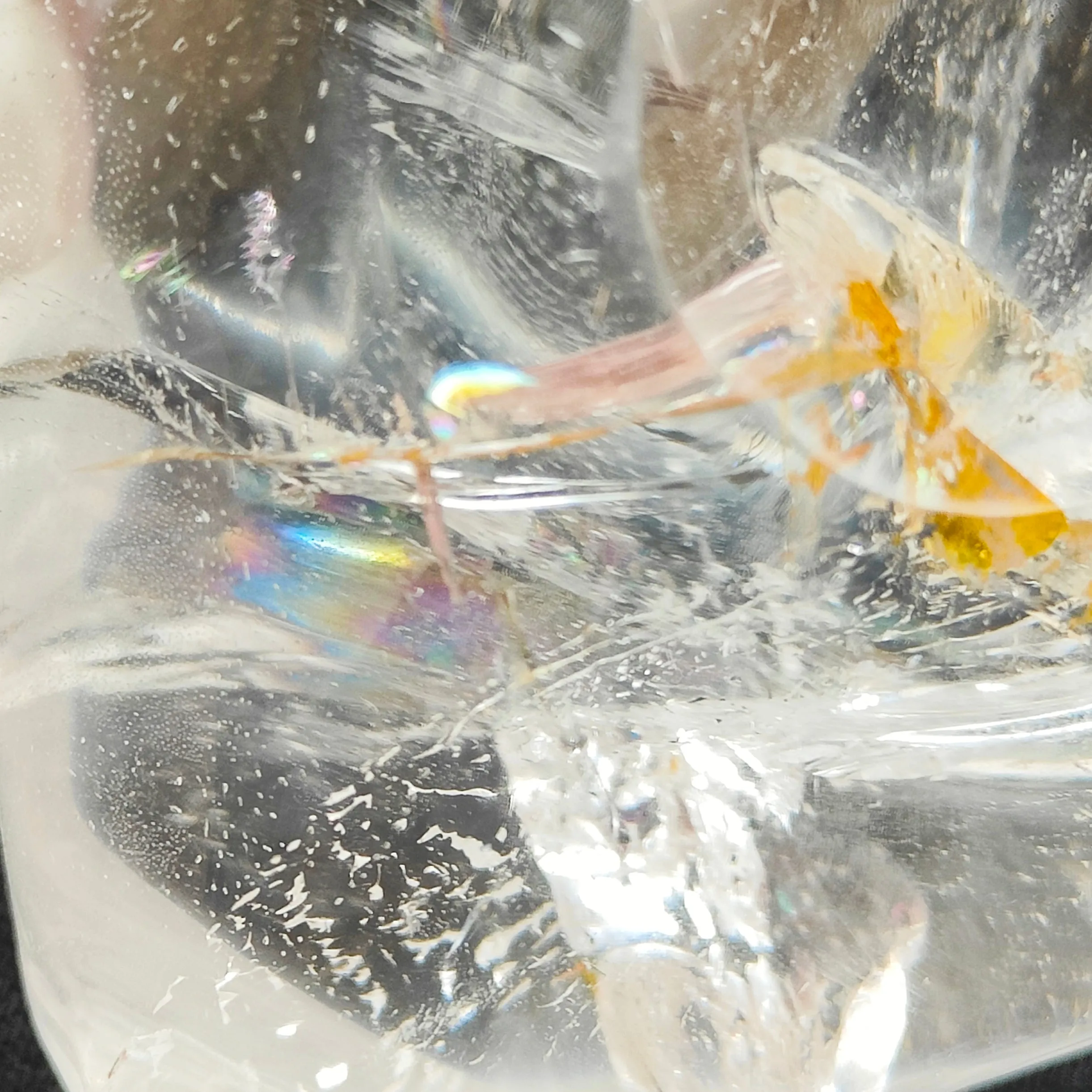 Clear Quartz   Golden Healer Flame # 177