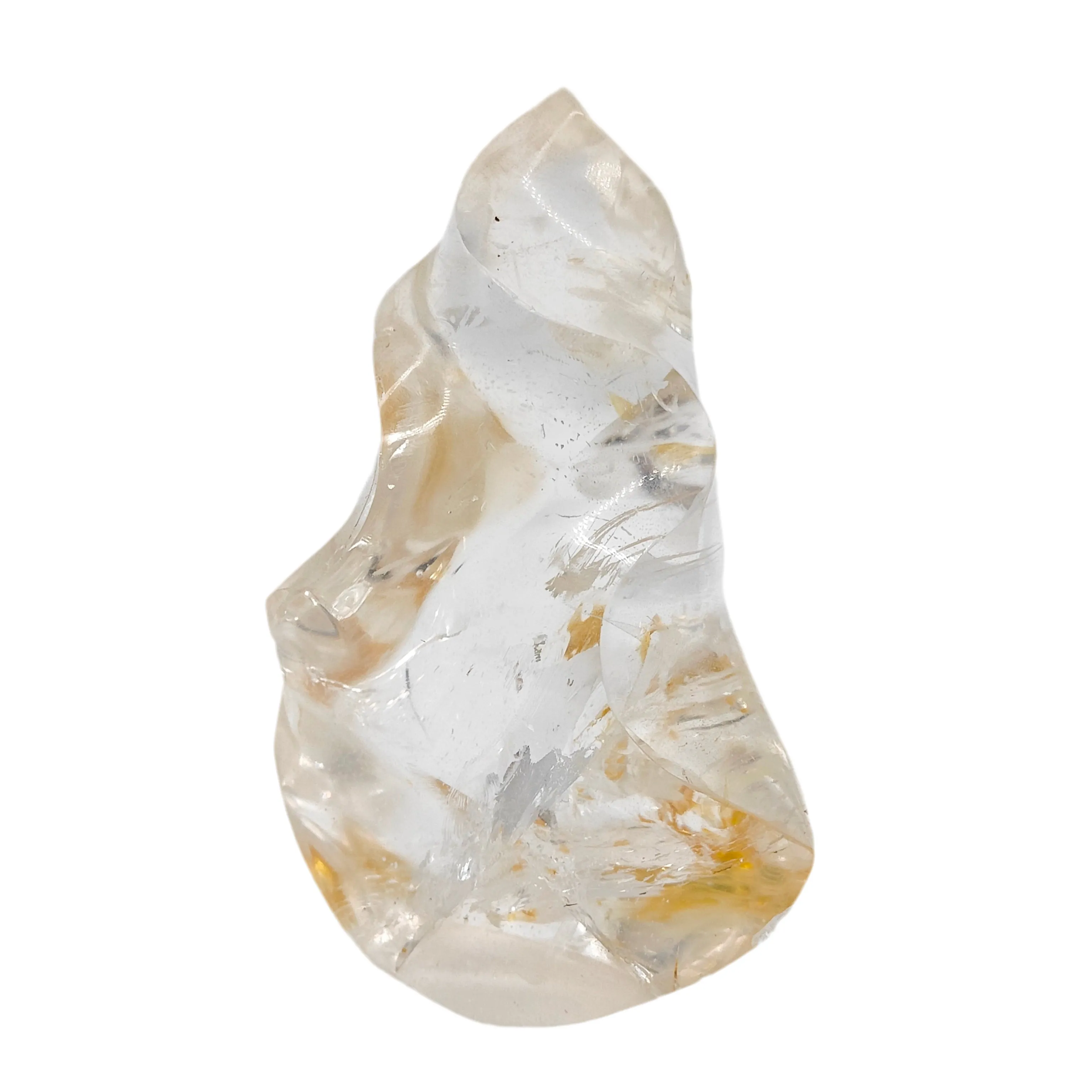Clear Quartz   Golden Healer Flame # 177