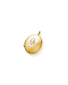 clear quartz locket | engravable