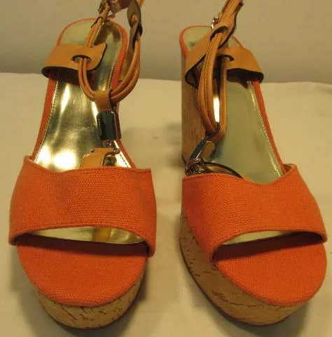 Coach Linden Platform Cork Slingback Wedges