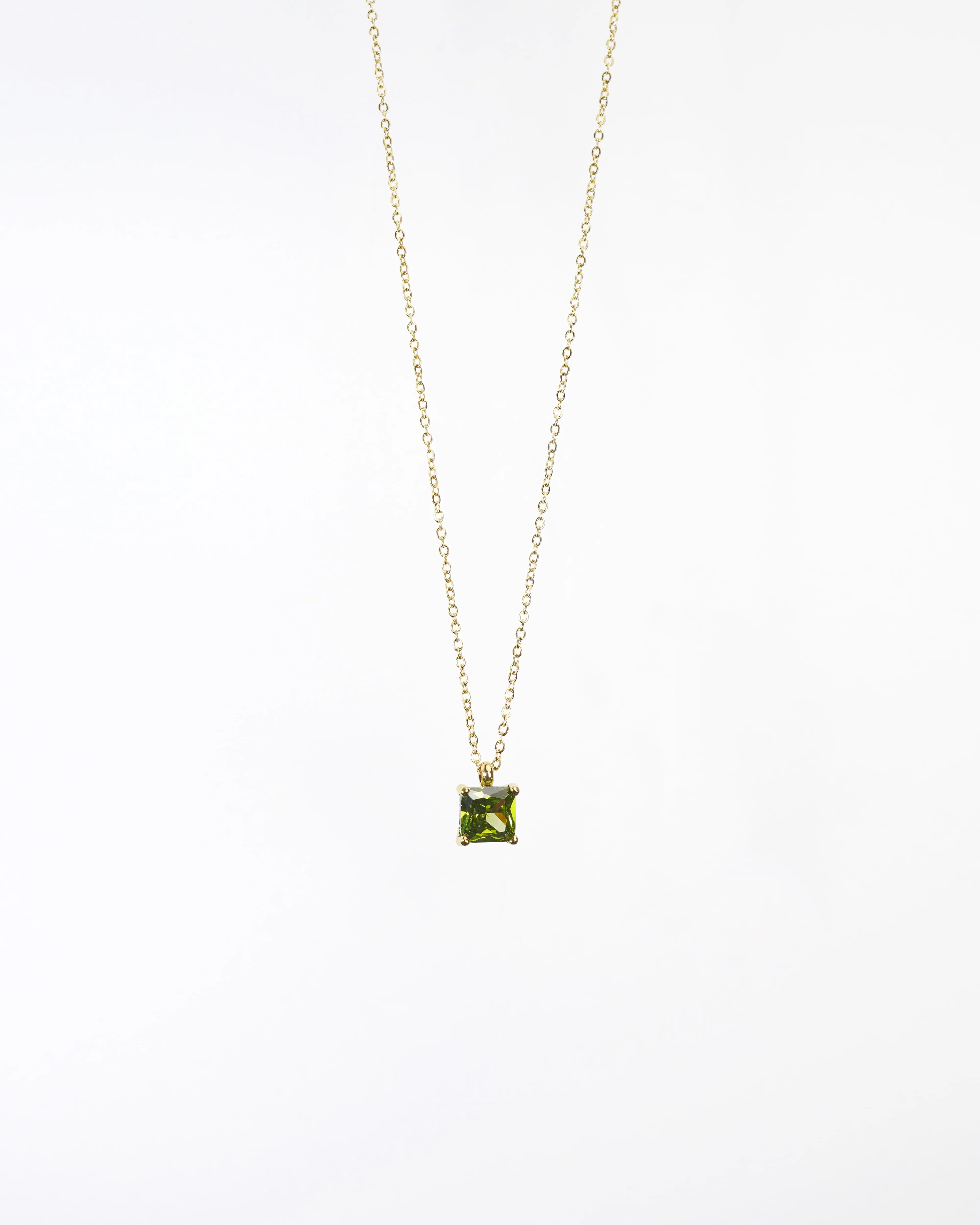 Colorful Cubic Zirconia Pendant Necklace
