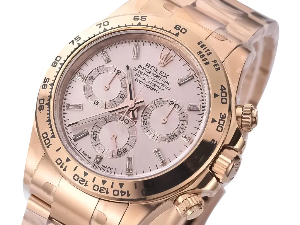 Cosmograph Daytona Rose Gold with Diamond Pink Dial