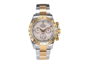 Cosmograph Daytona Two Tone Yellow Gold & Steel with Diamond Mother of Pearl Dial