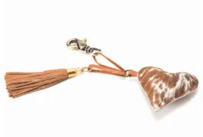 Cowhide Heart Key Chain (BCHEART)