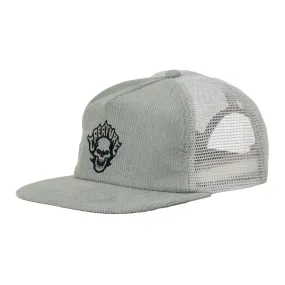 Creature - Bonehead Flame Mesh Trucker Grey