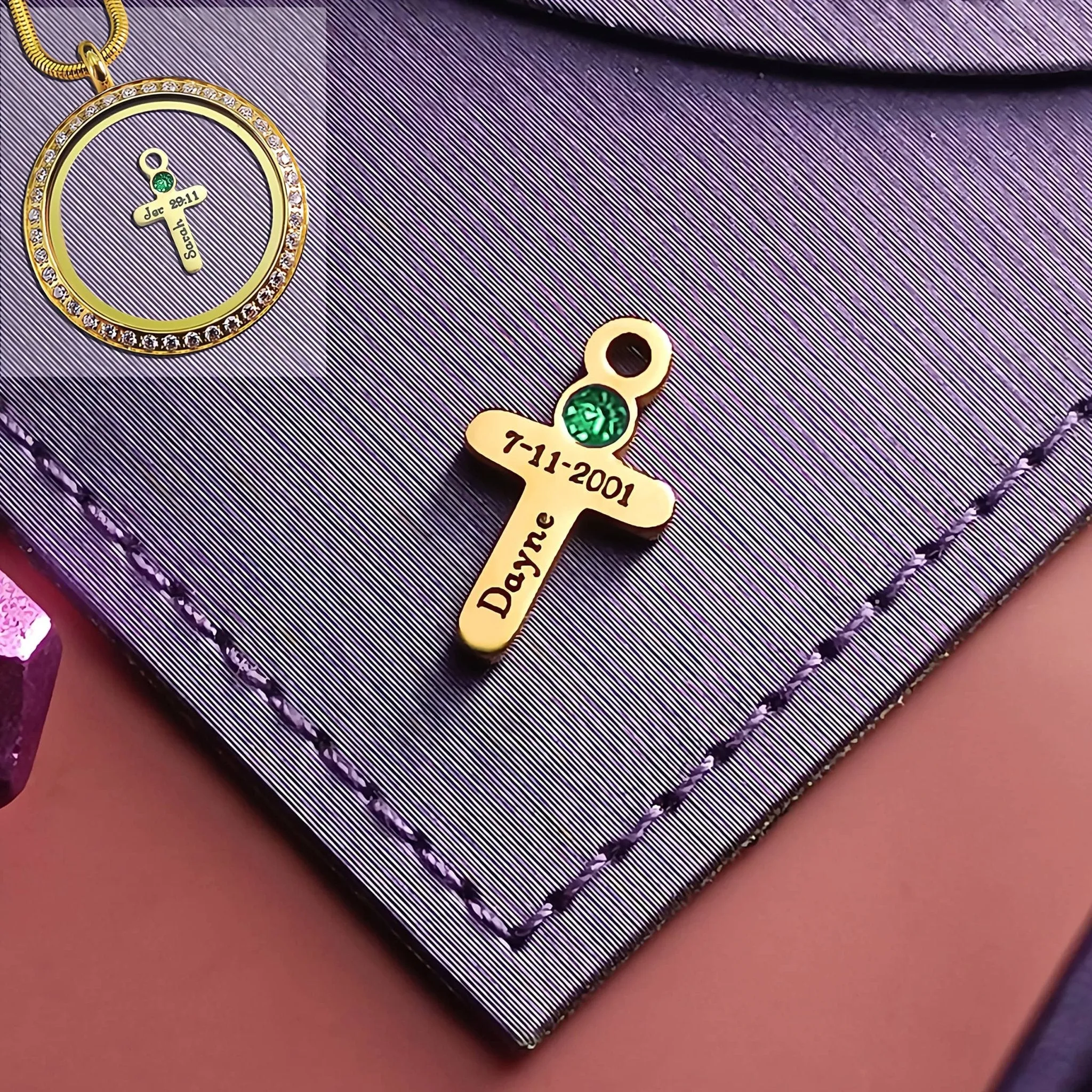 Cross Charm Birthstone for Dream Locket