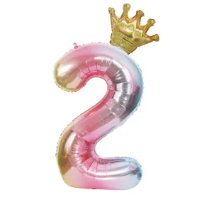Crown Birthday Balloon | Number 2