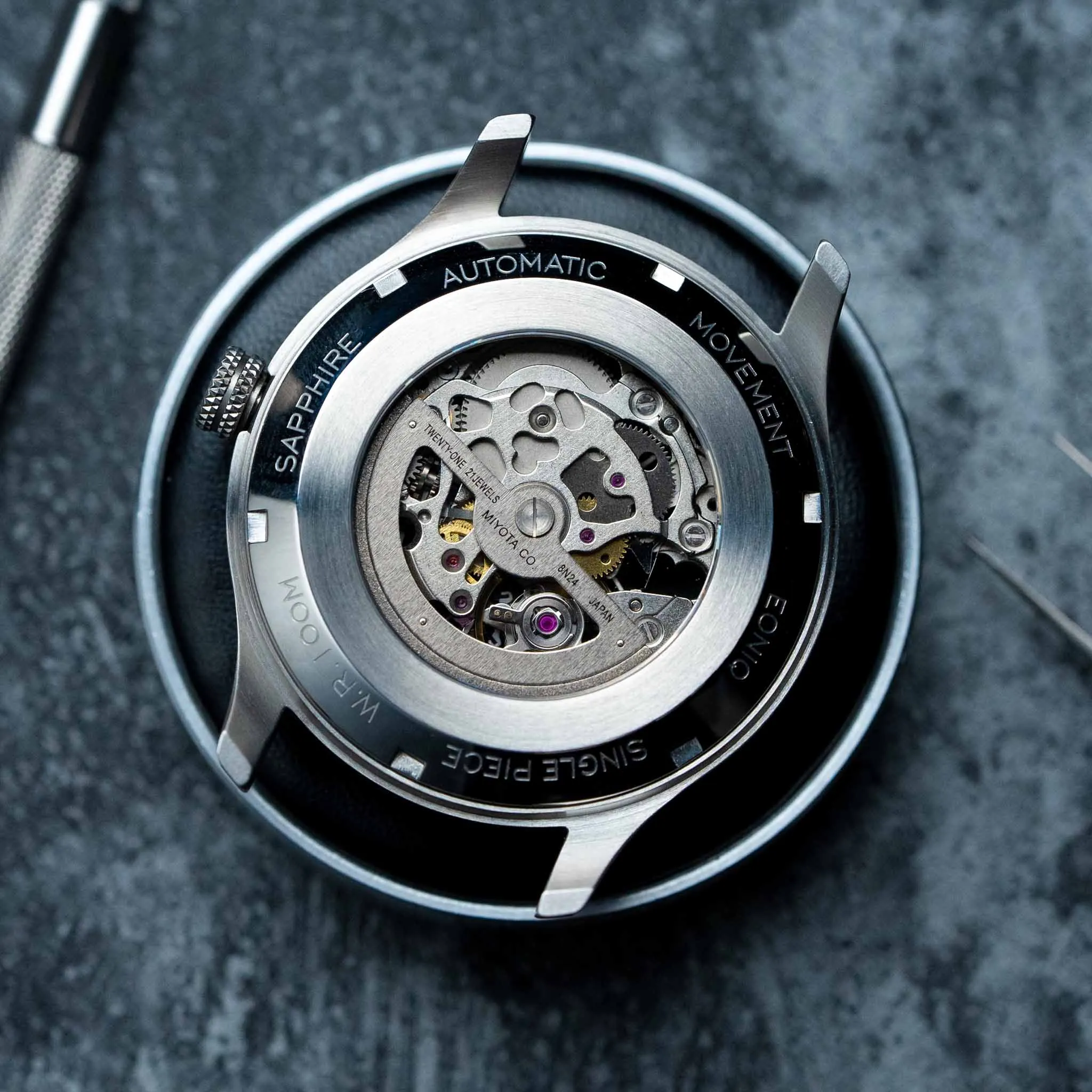 CUSTOM Mechanical Watch | 40mm | EONIQ Navigator 5 - Matte Black