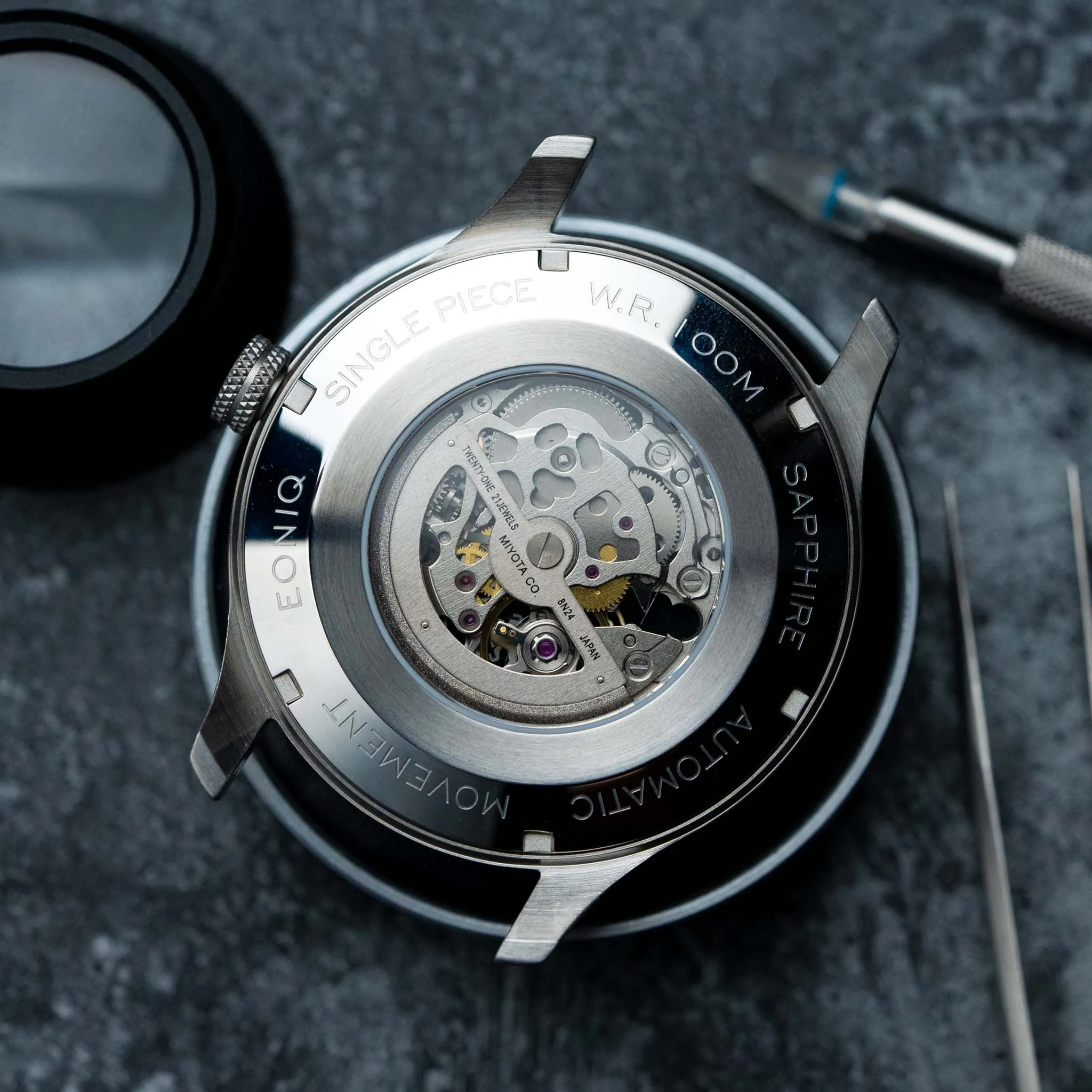 CUSTOM Mechanical Watch | 44mm | EONIQ Navigator 1 - Matte Black