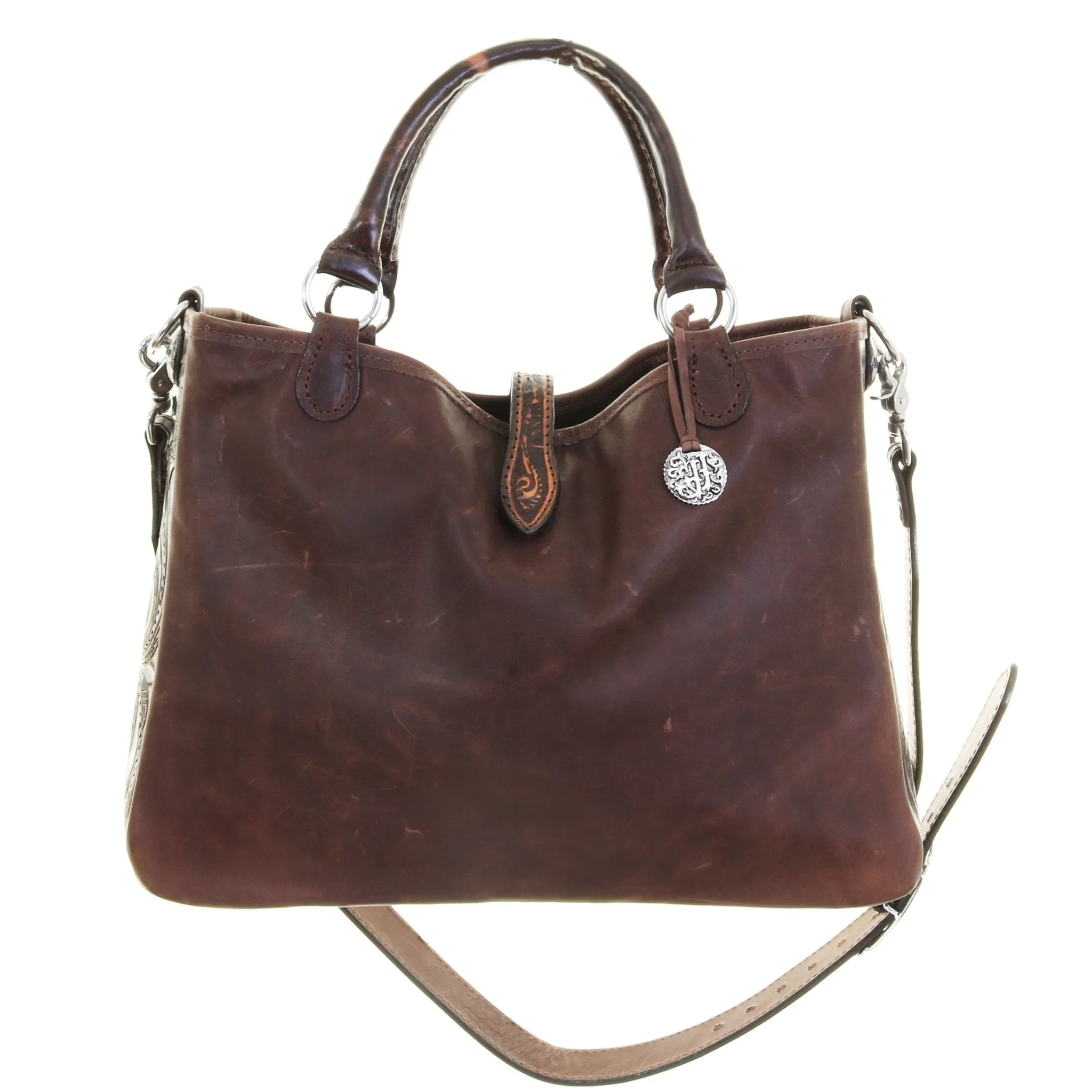 CVT03 - Chocolate Tooled Tote