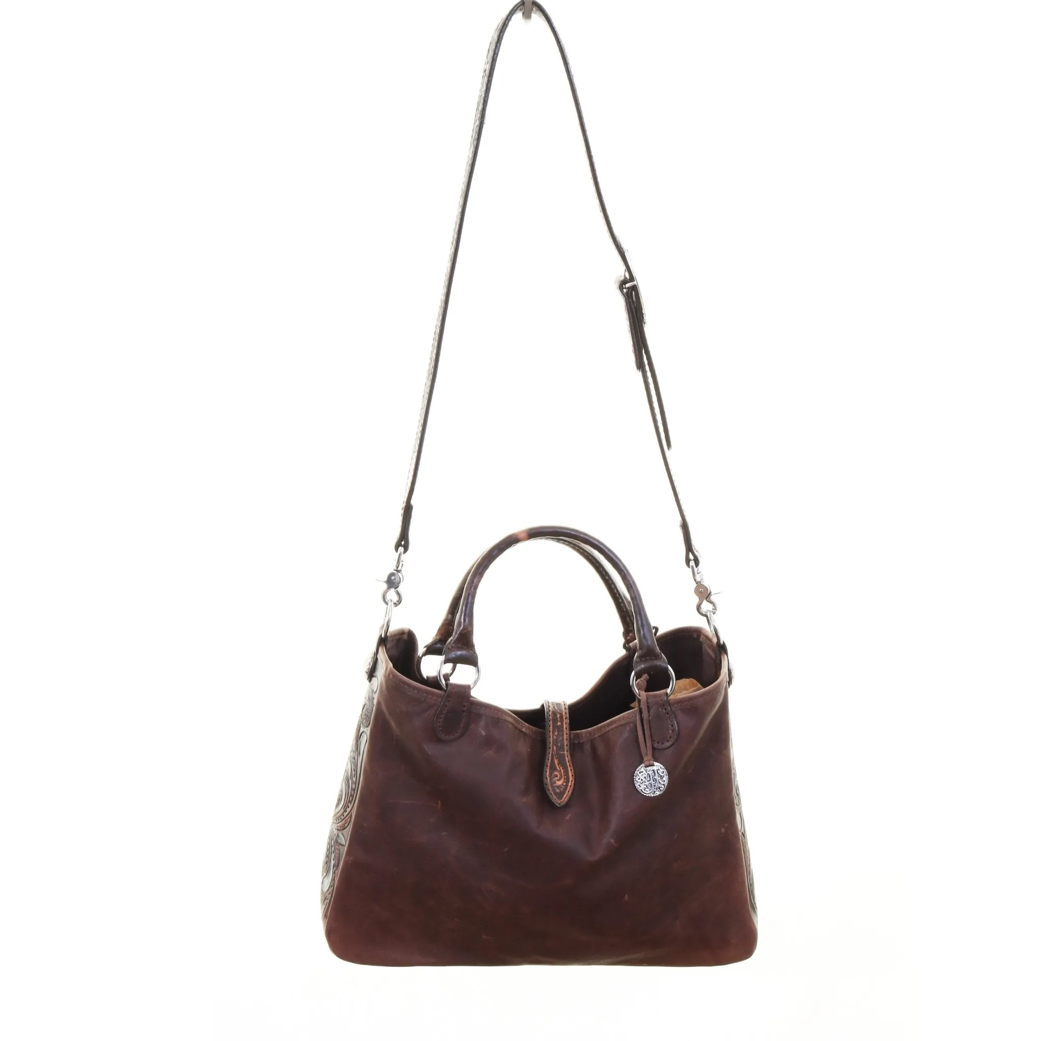 CVT03 - Chocolate Tooled Tote