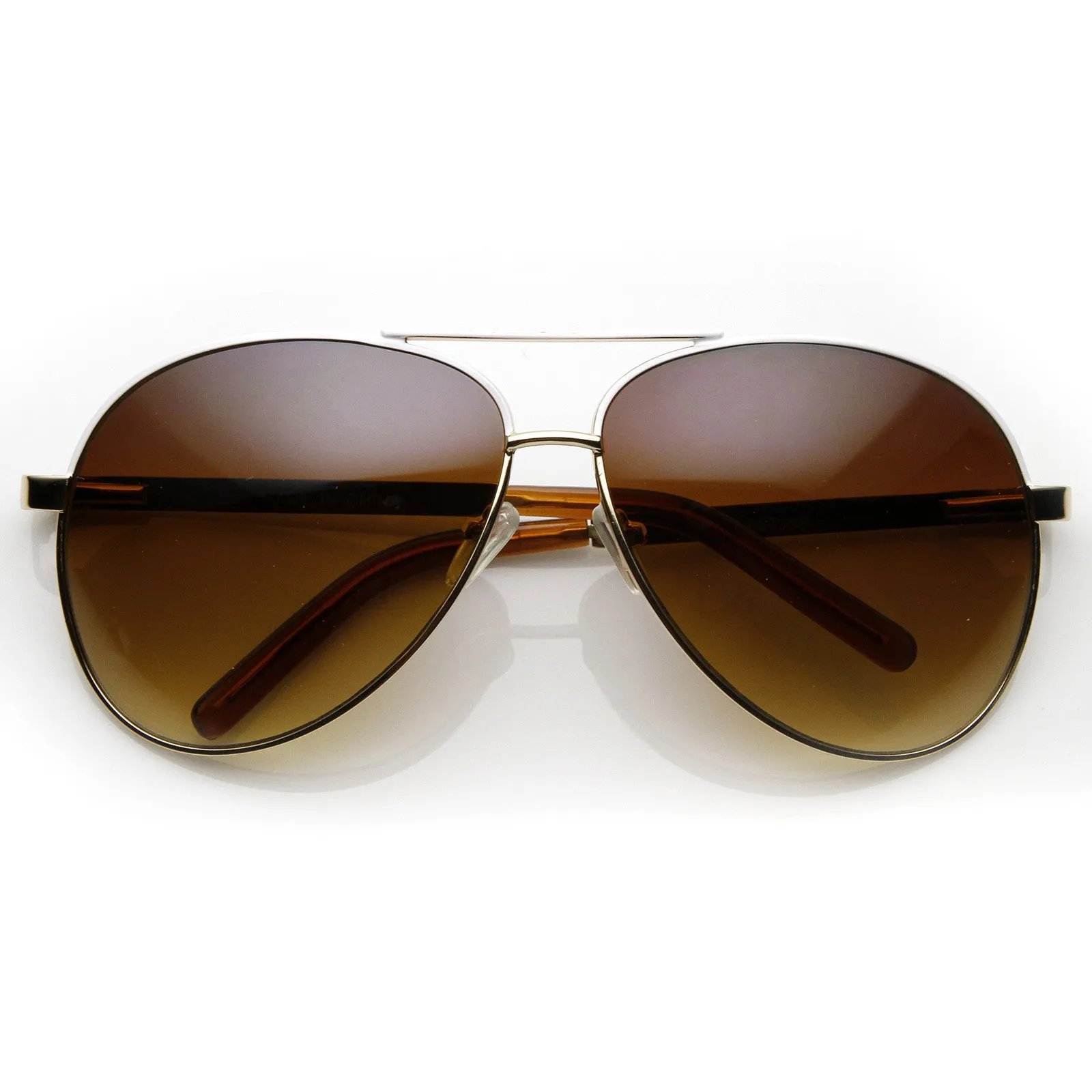 Designer Inspired Large Metal Aviator Sunglasses 1508