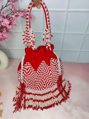 Designer Pearl Tassel Potli