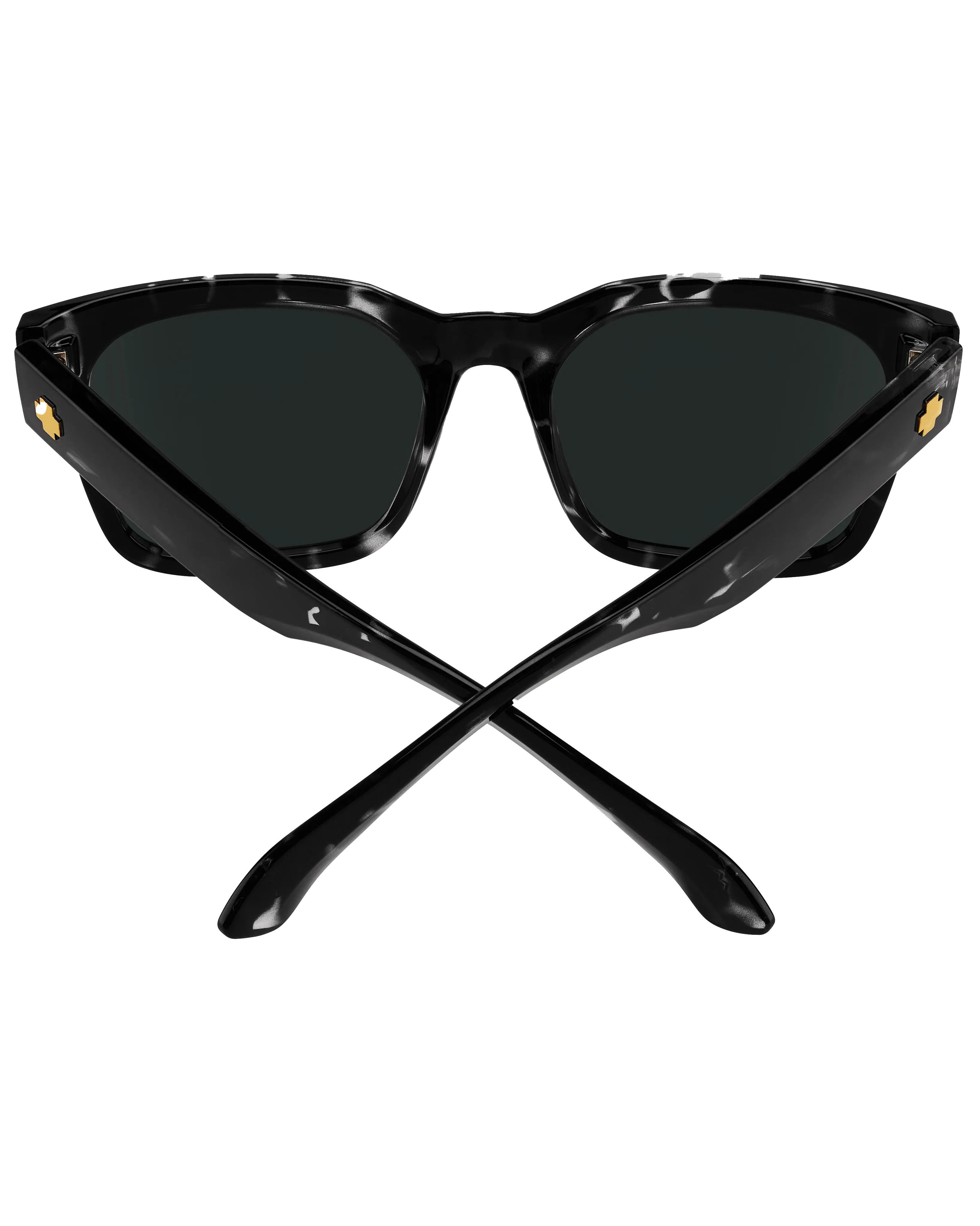 Dessa Sunglasses in Black Marble Tortoise & Happy Grey Green Black Mirror