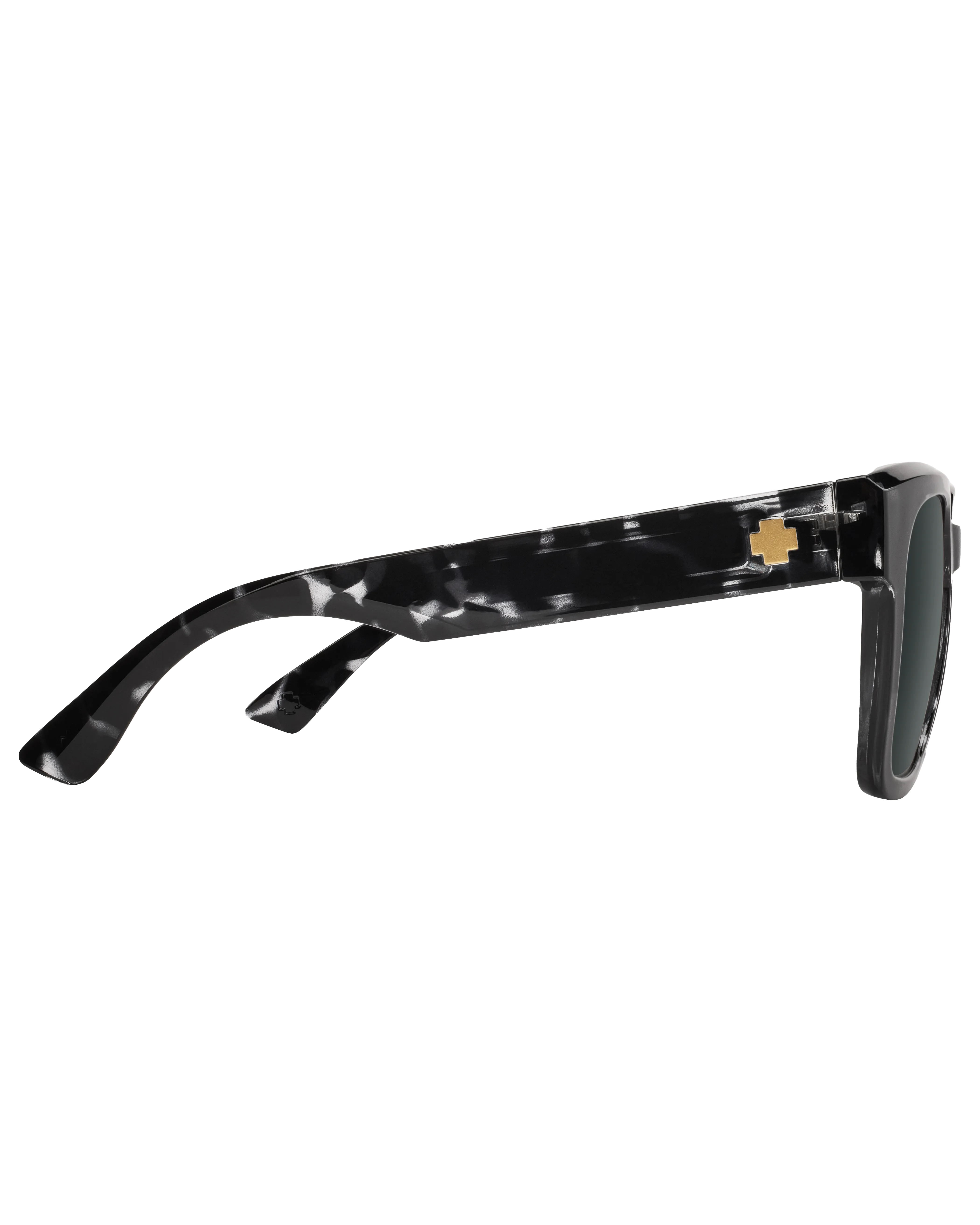 Dessa Sunglasses in Black Marble Tortoise & Happy Grey Green Black Mirror