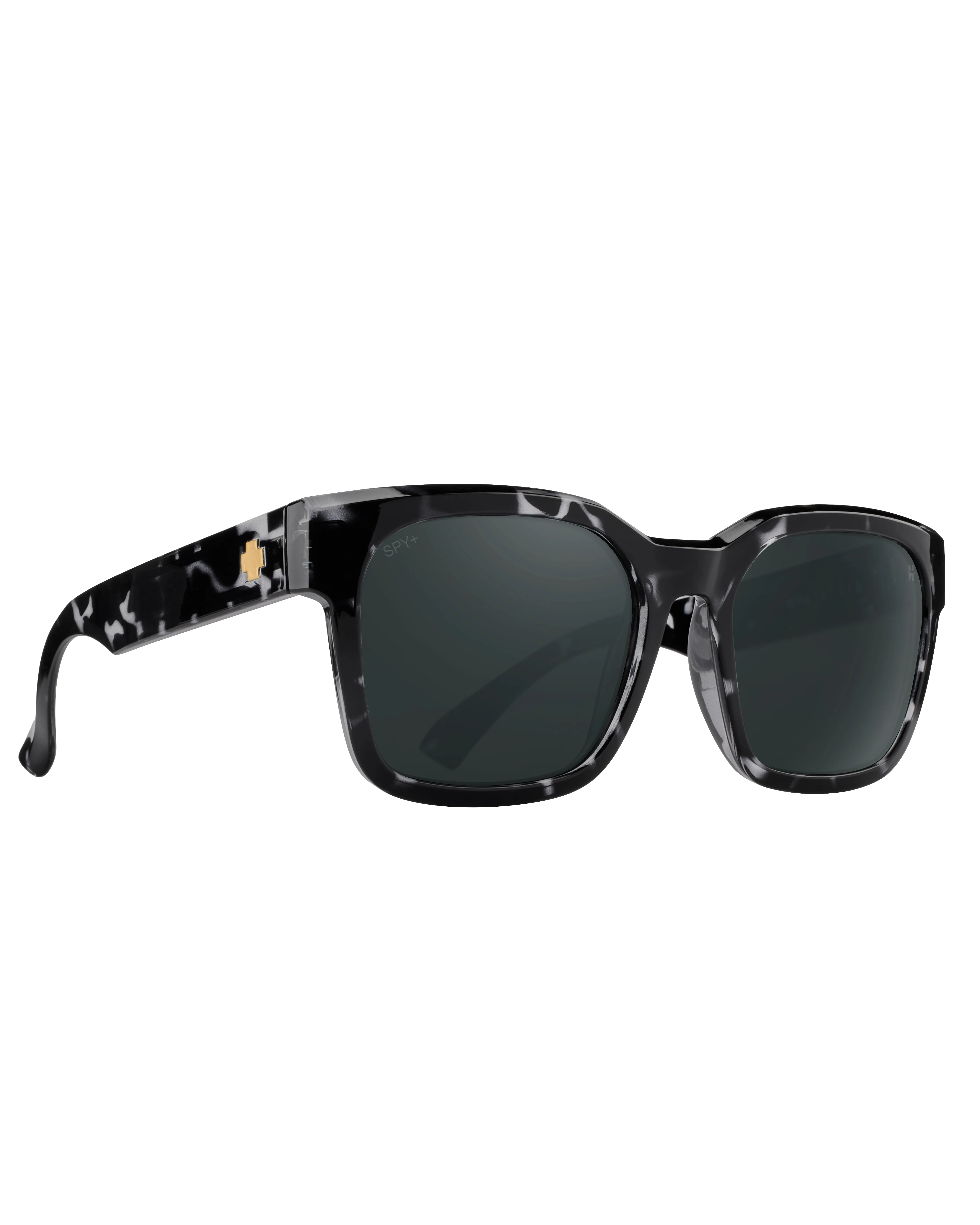 Dessa Sunglasses in Black Marble Tortoise & Happy Grey Green Black Mirror