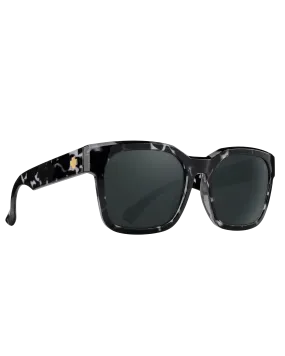 Dessa Sunglasses in Black Marble Tortoise & Happy Grey Green Black Mirror