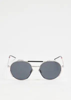 Dior Aviator Round Sunglasses in Silver Metal