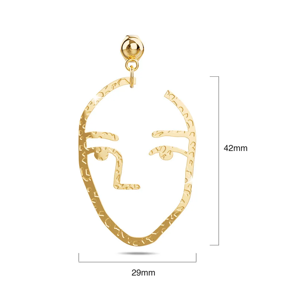 Double Face Gold Layered Earrings