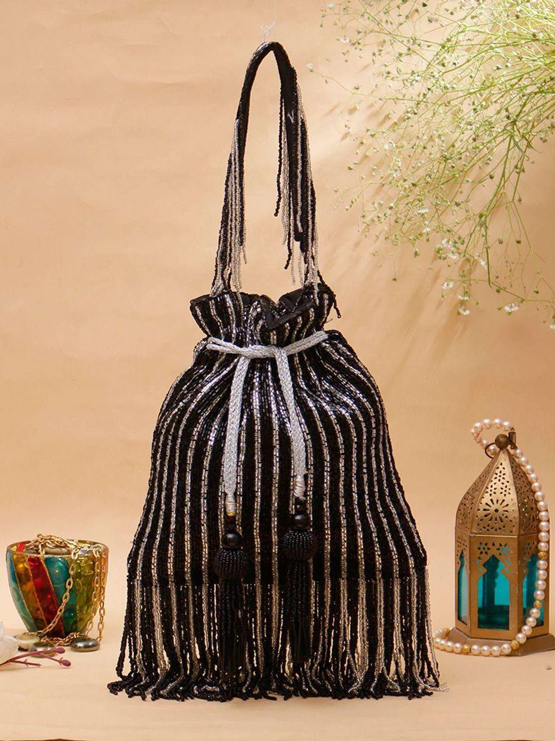 Dual Shade Katdana Tassel Potli