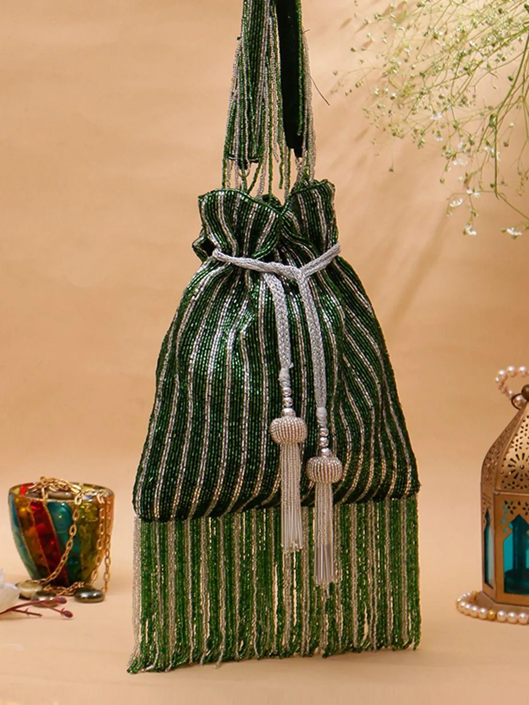 Dual Shade Katdana Tassel Potli
